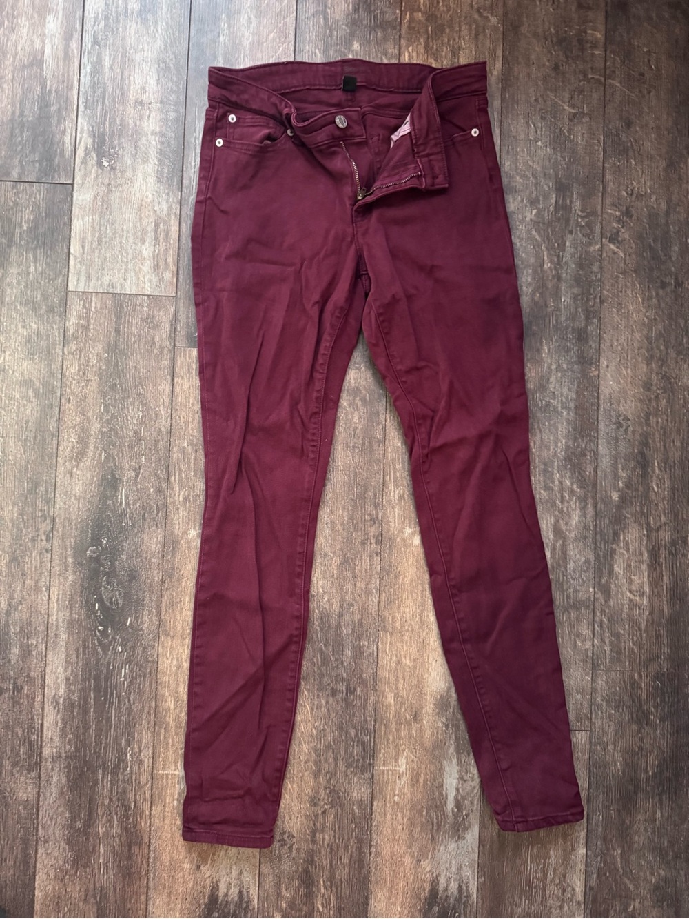 GAP Women's Maroon Skinny Jeans